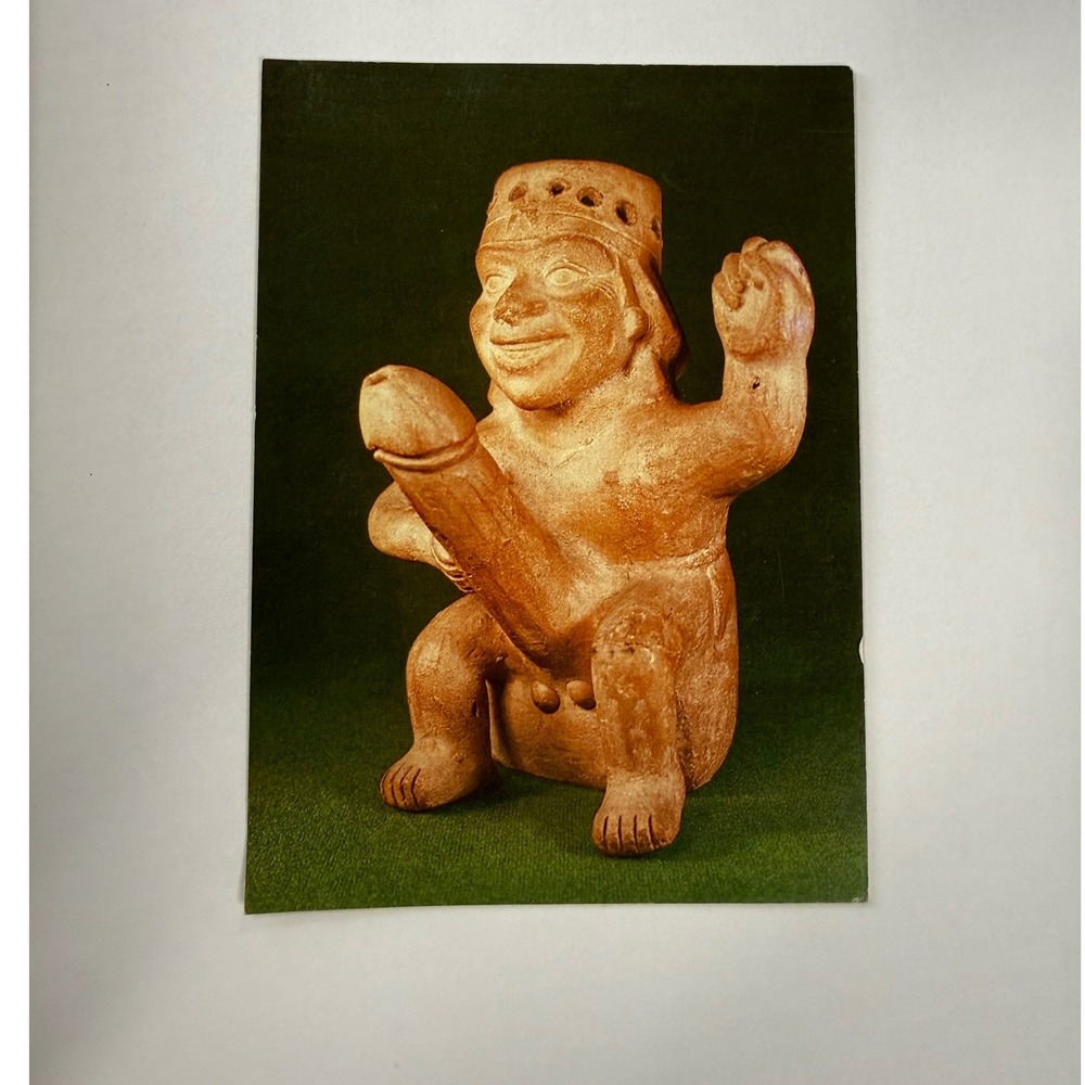 Vintage Peru Moche Culture Erotic Pottery Postcard Huaco Erotico Lima 300-800 DC